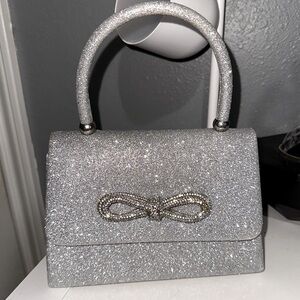 Evening Bag Sparkly Bow Clutch Handbag